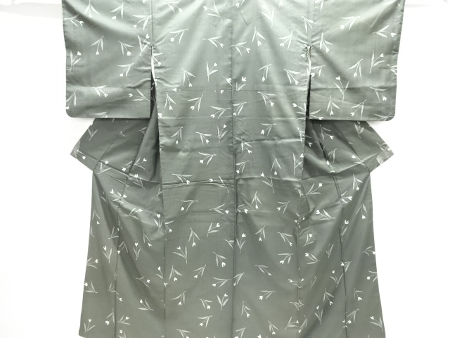 JAPANESE KIMONO / ANTIQUE KIMONO / SILK / OSHIMA TSUMUGI / FLOWER